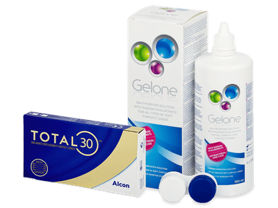 TOTAL30 (3 čočky) + roztok Gelone 360 ml