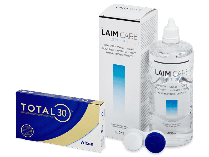 TOTAL30 (6 čoček) + roztok Laim Care 400 ml - Výhodný balíček