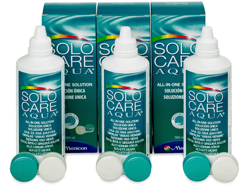Roztok SoloCare Aqua 3x 360 ml - Výhodné trojbalení roztoku