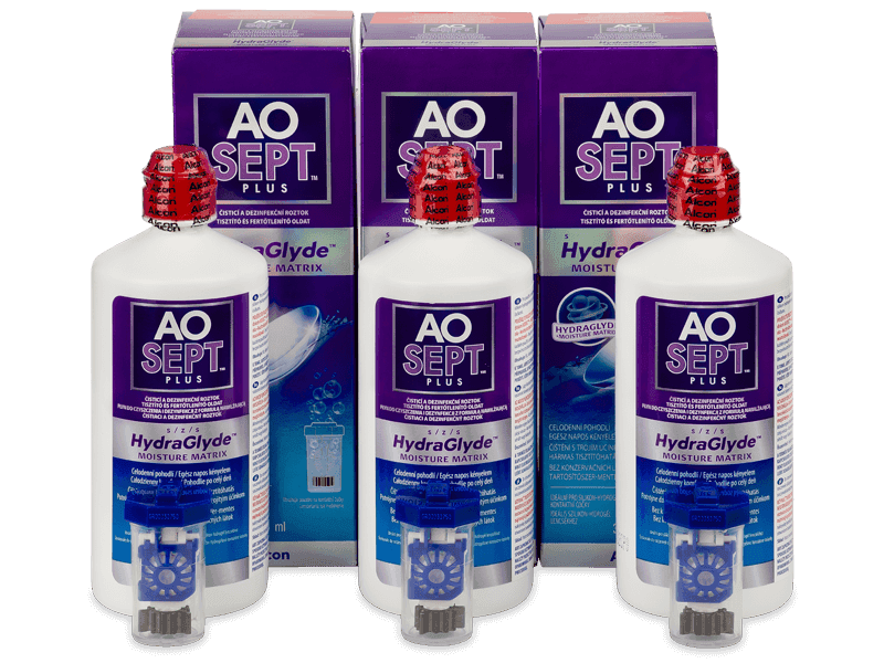 Roztok AO SEPT PLUS HydraGlyde 3x 360 ml - Výhodné trojbalení roztoku