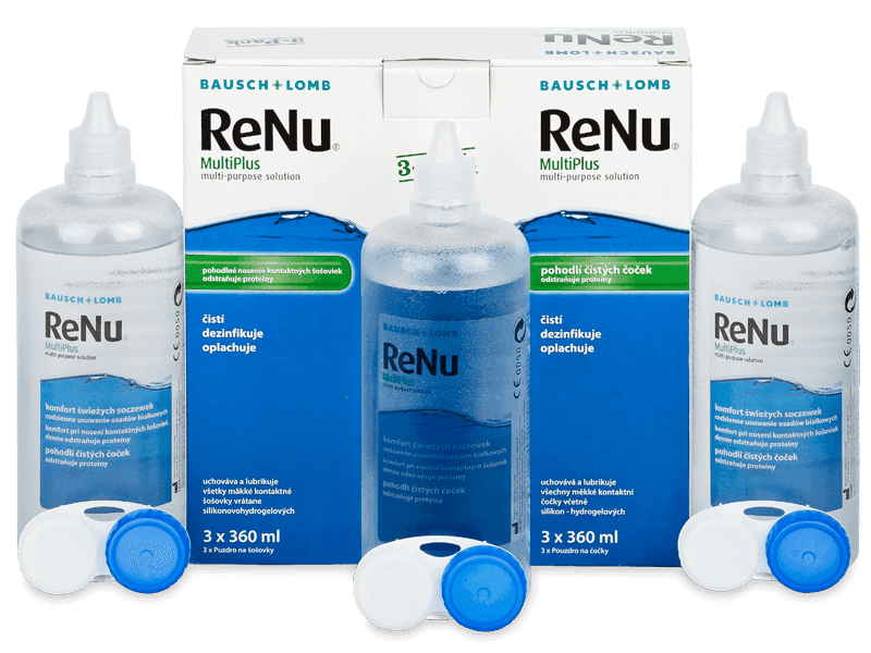 Roztok ReNu MultiPlus 3x 360 ml - Výhodné trojbalení roztoku