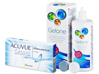 Acuvue Oasys (6 čoček) + roztok Gelone 360 ml