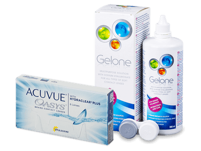 Acuvue Oasys (6 čoček) + roztok Gelone 360 ml